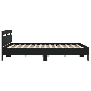 Berkfield Bed Frame without Mattress Black 180x200 cm Super King