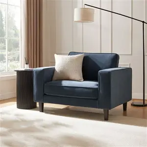 DUSK Soho Loveseat - Dark Blue - Matte Velvet