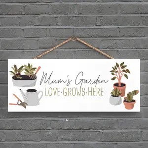 Garden Mums Garden Love Grows Here Signs and Plaques