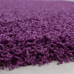 Abaseen 160x230 cm Purple Thick Pile Soft Shaggy Modern Rug