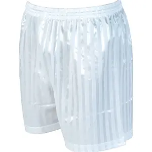 M - WHITE Adult Sports Continental Stripe Training Shorts Bottoms - Football