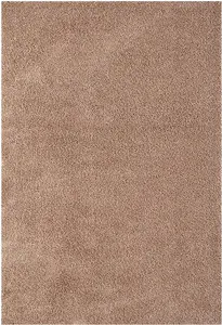 Modern Extra Large Small Soft 5cm Shaggy Non Slip Bedroom Living Room Carpet Runner Area Rug - Dark Beige 60 x 110 cm