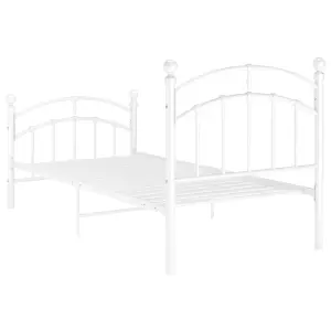 Berkfield Bed Frame White Metal 100x200 cm