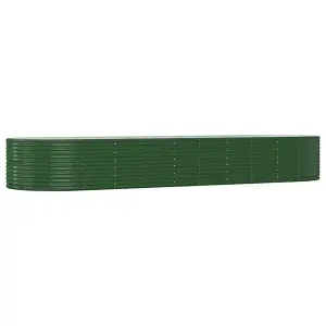 Berkfield Garden Planter Green 447x140x68 cm Powder-coated Steel