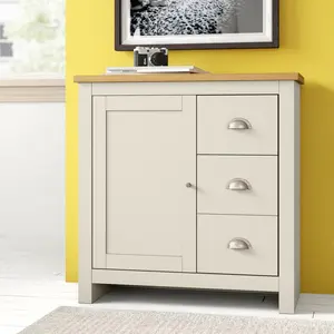 79 Cm Wide 3 Drawer Sideboard Cream