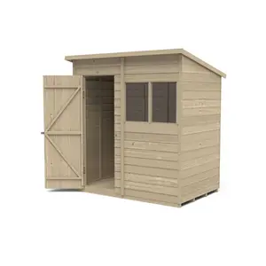 6 ft. W x 4 ft. D Solid Wood Garden Shed