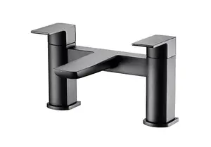 Aquarius Hydro Bath Filler Mixer Tap Matt Black