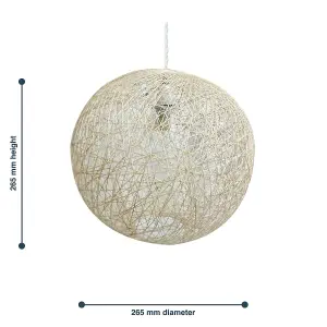 First Choice Lighting Abaca Natural 10" Globe Ceiling Light Shade