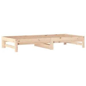 Berkfield Pull-out Day Bed 2x(90x190) cm Solid Wood Pine