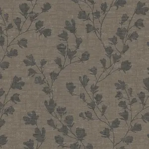 Galerie Fusion Brown Floral Trail Motif Wallpaper