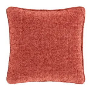 Catherine Lansfield Wilson Plain Chenille 45x45 cm Cushion Terracotta