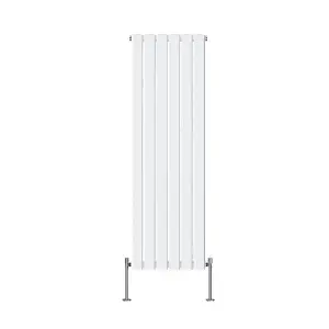 Right Radiators 1600x408 mm Vertical Single Flat Panel Designer Radiator White