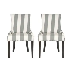 Baumgarten Upholstered Dining Chair (Set of 2) Grey/Bone