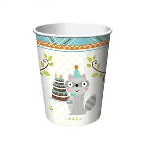 Creative Party Paper Woodland Party Cup (Pack of 8) Blue (One Size)