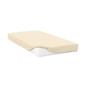 Belledorm Jersey Cotton Deep Fitted Sheet Ivory (Superking)