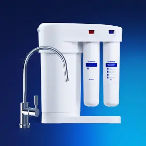 AQUAPHOR RO-101S Compact Reverse Osmosis Under Sink Water Filtration System. Removes viruses, bacteria, heavy metals.