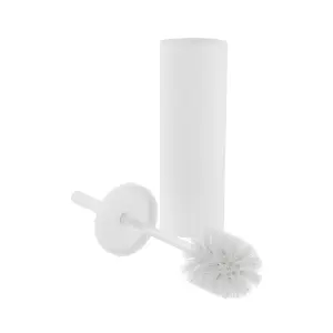 Glomma White Polypropylene Toilet brush & holder