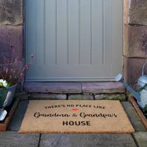 There's No Place Like Grandma & Grandpas House Doormat (90 x 60cm)