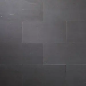 Slate Anthracite Matt Flat Stone effect Porcelain Wall & floor Tile Sample