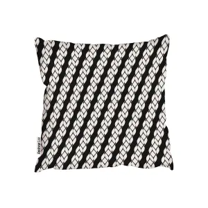 Diagonal ropes and chains with stripes (Outdoor Cushion) / 45cm x 45cm