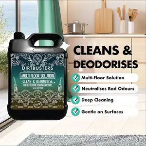 Dirtbusters Multi Floor Solution, Hard Floor Cleaner Liquid For Floor Cleaning Machines (5L)