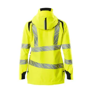 Mascot Accelerate Safe Ladies Lightweight Outer Shell Jacket (Hi-Vis Yellow/Dark Navy)  (Small)