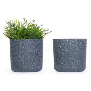 LIVIVO Indoor Plant Pots - Set of 2, 18cm