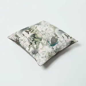 Homescapes Floral Butterfly Garden Pink Cushion 46 x 46 cm