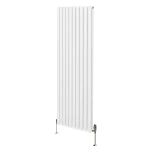 Oval Column Radiator & Valves - 1800mm x 600mm - White