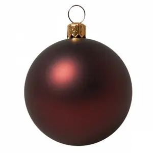 Luxury Shatterproof Ball Bauble Set (Set of 18) Burgundy Satin