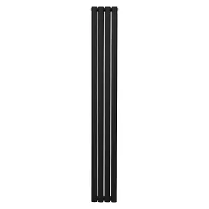 Oval Radiator - 1800 x 240mm - Black