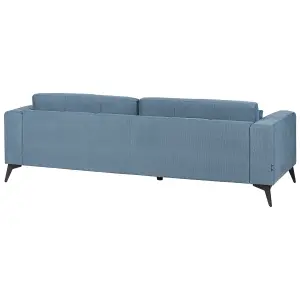 3 Seater Fabric Sofa Blue ANGE