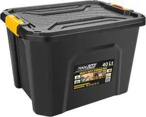 Heavy Duty Polypropylene 40 Litre Storage Box with Clip on Lid