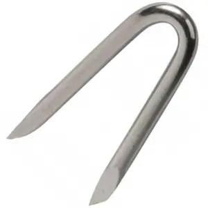 Galvanised Netting Staple U Nails 30mm  Pack of: 20  Heavy Duty U Shaped Wire Tacks for Fencing & Mesh, Fence Pin Staples