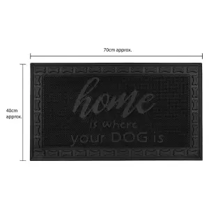 JVL Fauna Home Scraper Rubber Pin Doormat, 40x70cm