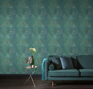 Galerie Enchanted Descartes Emerald Wallpaper