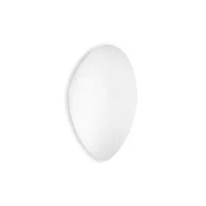 Luminosa Glass 235Mm Flush Wall Fixture White E27 60W