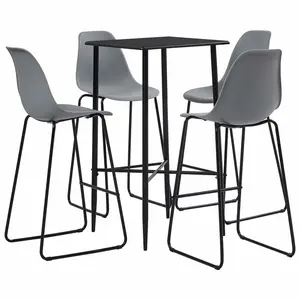 4 - Person Dining Set Black / Grey