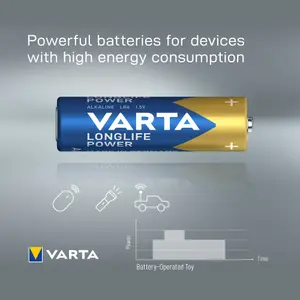 Varta 1.5V 2970mAh AA Batteries, Pack of 12