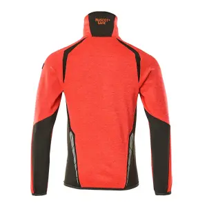 Mascot Accelerate Safe Microfleece Jacket with Half Zip (Hi-Vis Red/Dark Anthracite)  (XX Large)