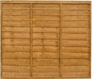 Traditional Lap 5ft Wooden Fence Panel (w)1.83m (h)1.52m