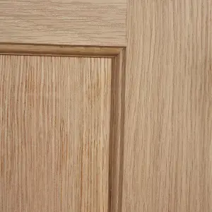 Geom 4 panel Unglazed Oak veneer Internal Timber Door, (H)2040mm (W)726mm (T)40mm