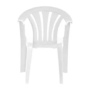 simpa Solana White Plastic Garden Chairs - Set of 4