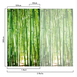 Grandeco Bamboo 3 lane repeatable Textured Mural, 2.8 x 1.59m