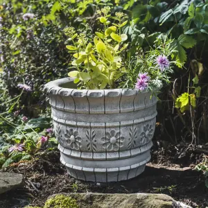 Small Westland Barrel Concrete Planter