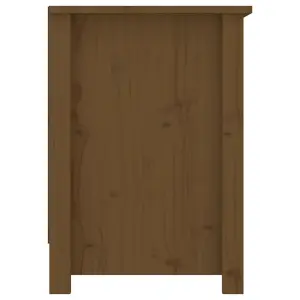 Berkfield TV Cabinet Honey Brown 103x36.5x52 cm Solid Wood Pine