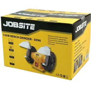 Jobsite 150W Twin Bench Grinding Polisher Workshop Garage Stone Grinder 6"