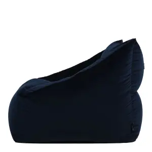 icon Natalia Velvet Armchair Bean Bag Midnight Blue Giant Bean Bag Chair