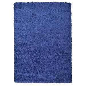 Navy Thick Shaggy Rug - California - 110x160cm (3'7x5'4")