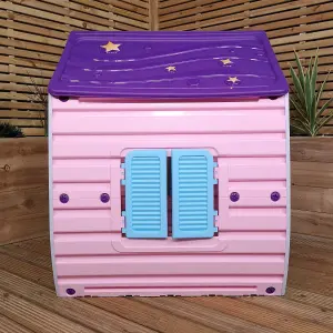 1.09m Purple Kids Indoor Outdoor Plastic Wendy House Unicorn Magical Playhouse